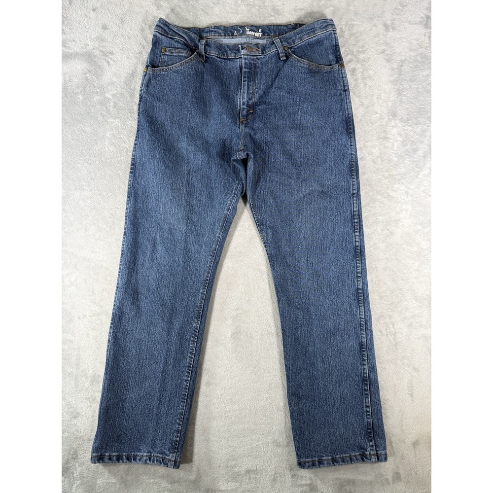 Wrangler Jeans 47MACMS Mens 36x30 Blue Advanced Comfort Cowboy Performance